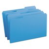Smead Reinforced Tab Folder, 1/3 Tab, Legal, Blue, PK100 17034